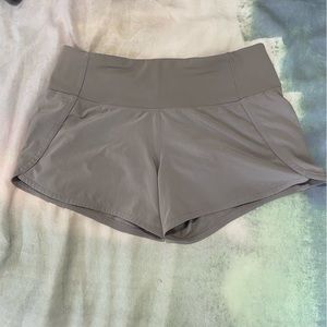 Lululemon grey/purple sped up shorts